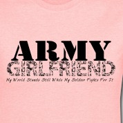 Melange pink Army Girlfriend My World Stands Still Women's T-Shirts