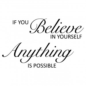 Details about If You Believe In Yourself Quote Wall Stickers / Wall ...