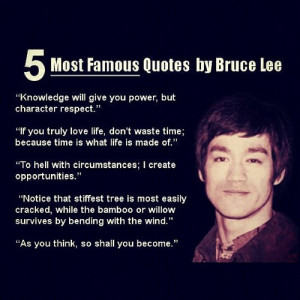 famous quotes by Bruce Lee (Taken with Instagram )