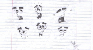 Timmy Turner Faces by enigma1994