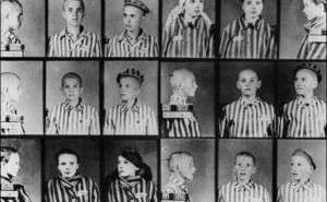 AUSCHWITZ, POLEN - Polnische Kinder, nummeriert und fotografiert, nach ...