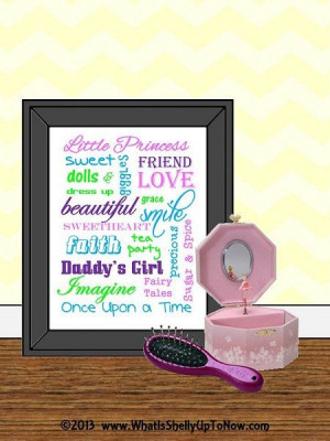 ... Art Little Princess Quotes Sign JPEG Baby Teen Bedroom Artwork