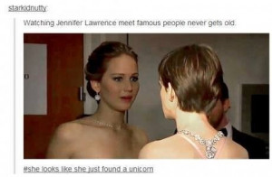 Jennifer Lawrence Meeting Celebs