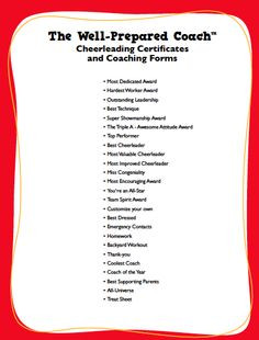 Cheer Certificate Award Sayings Ideas