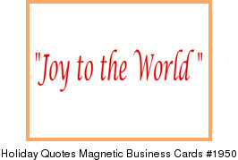 Holiday Quotes Magnetic Business Cards Template #1950