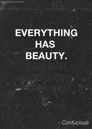 Everyone Has Beauty, But Not Everyone Sees It