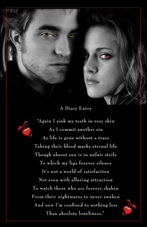Twilight Romantic Vampire Quote Poster Print