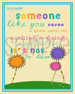 Dr. Seuss- Lorax Wall Art - Instant Digital Download