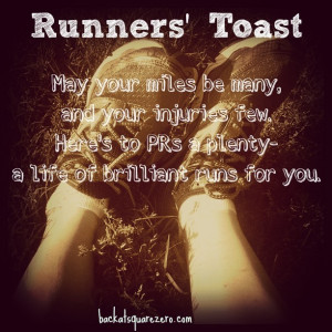 How about with a runners’ toast?!?