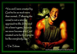 Tim Tebow inspirational quotation