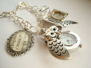 Wizard Owl Quote Pocket Watch Been Killed Or Worse Expelled Charm ...