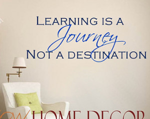 ... Quote. School classroom quote wall decal. Learning wall decal