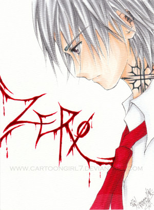 Goth cartoon characters Zero/Ichiro (Vampire Knight)
