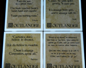Outlander Quotes coasters -Mix and Match Custom set of 4 ...