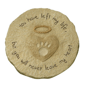 Loss of Pet Memorial Stone with Paw Print
