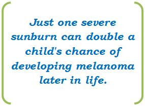 Although skin cancer isn tmonly associated with kids it is