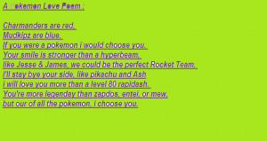 Cute Pokemon Love Poem