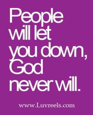 people will let you down