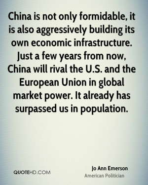 China is not only formidable, it is also aggressively building its own ...