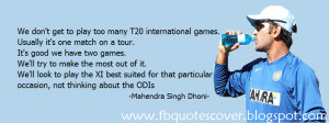 Mahendra Singh Dhoni Quotes Cover Photos