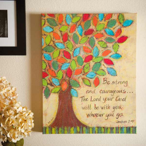Home > Christian Art > Religious Courageous Painting Bible Verse Oil ...