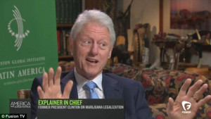 Bill Clinton now claims he never denied smoking pot and notorious 'I ...