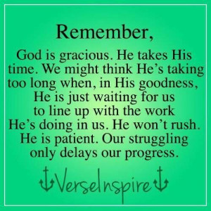 God's Timing.