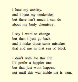 anxiety self harm unhappy poem
