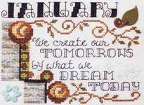 Quote of the Month - February - cross-stitch pattern by Stoney Creek
