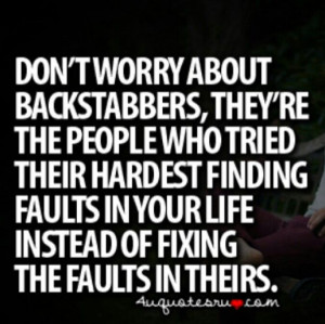 Backstabbing Quotes Backstabbing haters quote. via darlida c