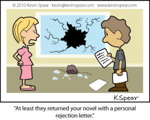 Cartoon of a man and woman. A man reads a letter that had been thrown ...