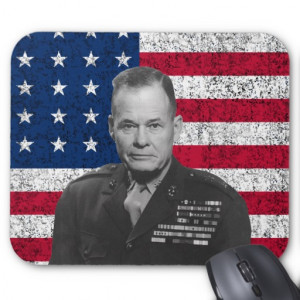 General Puller and The American Flag Mousepad