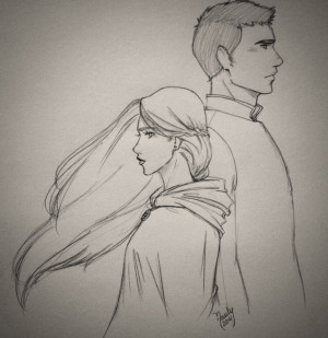 Celaena and Chaol from the book Crown of Midnight by Sarah J. Maas