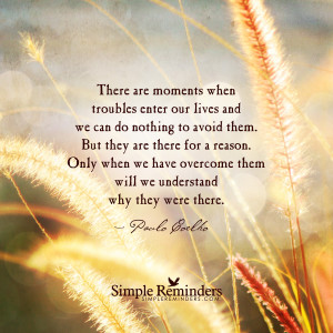 enter our lives for a reason by paulo coelho troubles enter our lives ...