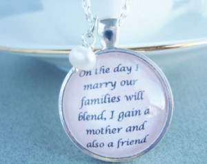 mother of the groom pendant necklac e mother in law jewelry quote ...