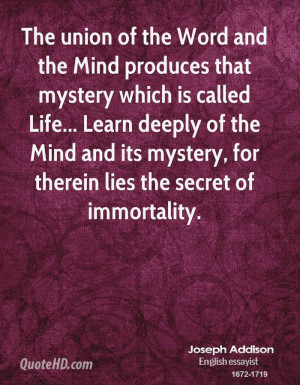 The union of the Word and the Mind produces that mystery which is ...