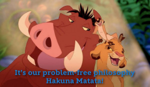 Disney songs Timon, Pumbaa, and Simba from The Lion King
