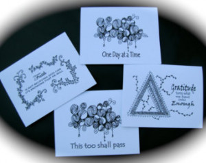 Motivational AA Recovery Gift / Greeting Card NA Al-Anon Inspirational ...