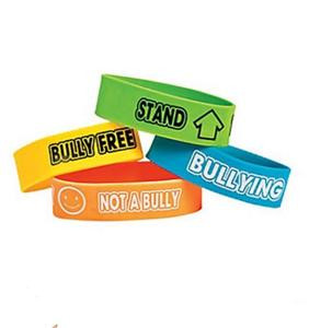 ... Bullying Awareness Big Band Rubber Bracelets Assorted Colors & Sayings