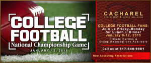2015 College Football National Championship Game, pregame dinner ...