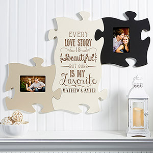 Personalized Puzzle Piece Picture Frames - Love Quotes - 14486