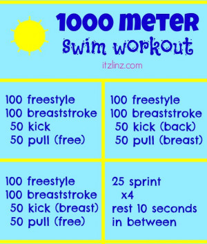 1000 Meter Swim Workout | Itz Linz