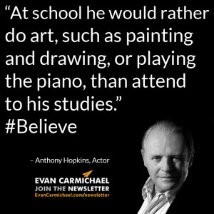 At school he would rather do art, such as painting and drawing, or ...