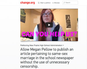 in Indiana, started a change.org petition after school administrators ...