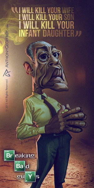 Breaking Bad Caricature of Gustavo Gus Fring