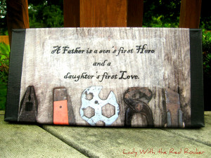 DIY picture and quote for Dad