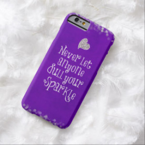 Purple Girly Inspirational Sparkle Quote Barely There iPhone 6 Case