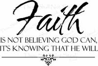 Religious Wall Quotes - Faith is Believing