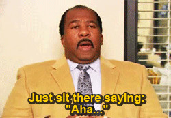the office gif LOL Stanley Hudson Leslie David Baker