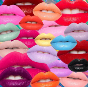 Bright colorful lips